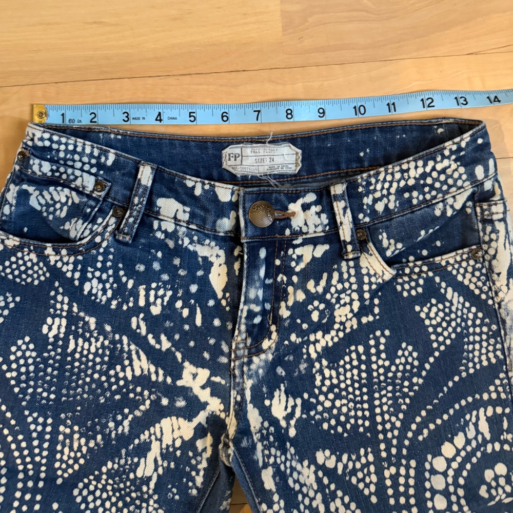 Free People Malaya Bali Flare Jeans Boho Festival Flare size 24 - Picture 4 of 13